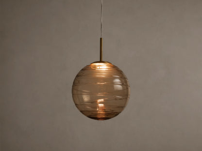 Casen Pendant in Brass with Brown Sugar Globes (1 of 4)