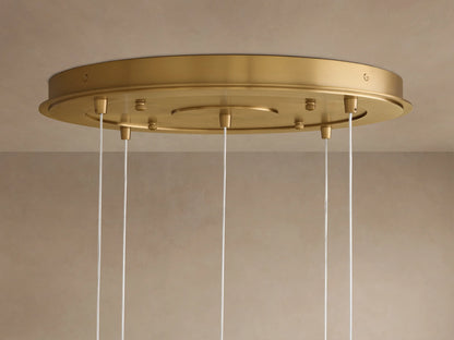 Casen 28" Round Chandelier in Brass with Brown Sugar Globes (3 of 4)