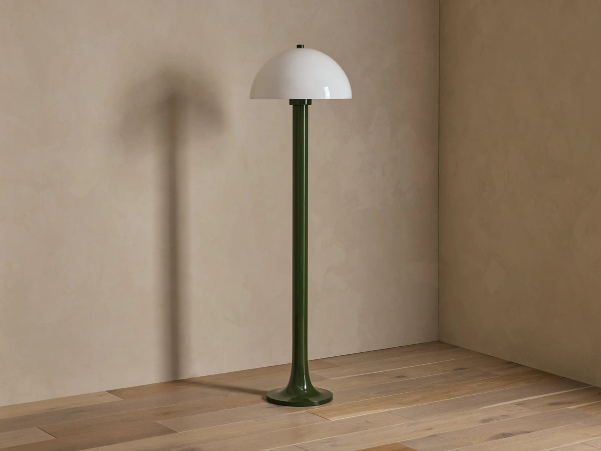 Jocy Floor Lamp with Opal Shade in Green (3 of 3)