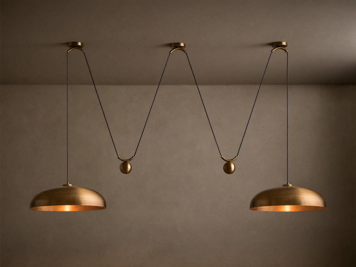Sagamore 2 Light Pendant in Brass (1 of 5)