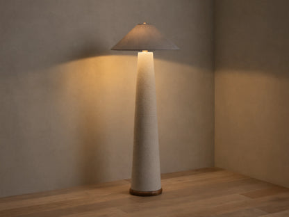 Ombra Floor Lamp in White Boucle (1 of 3)