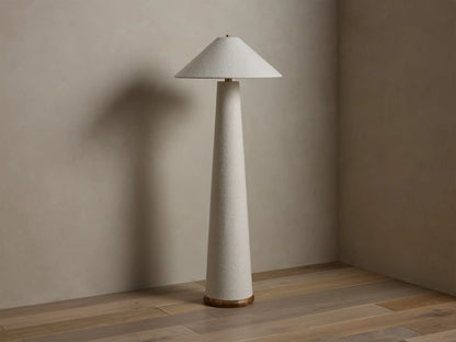 Ombra Floor Lamp in White Boucle (2 of 3)