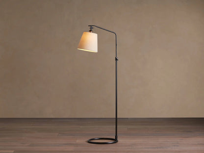 Kellen Floor Lamp with Natural Shade in Bronze (1 of 5)