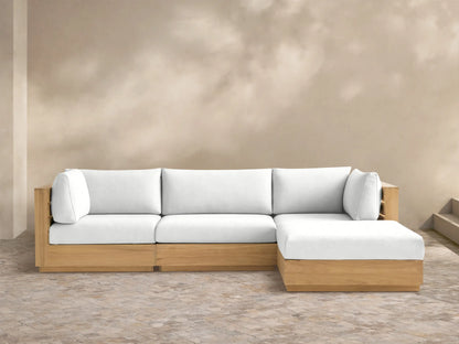 Bal Harbour Outdoor Teak Four-Piece Sectional