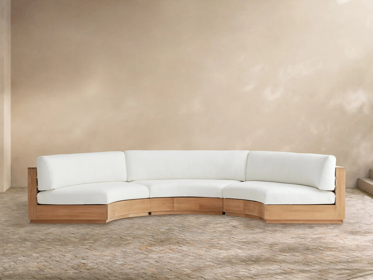 Bal Harbour Outdoor Curved Three Piece Sectional
