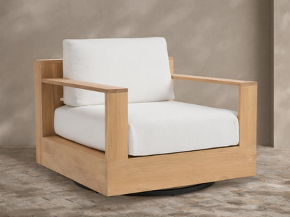 Bal Harbour Outdoor Teak Swivel Chair