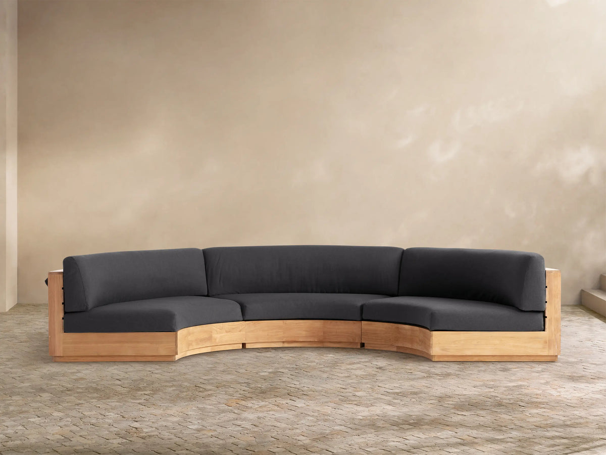 Bal Harbour Outdoor Curved Three Piece Sectional