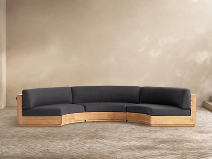Bal Harbour Outdoor Curved Three Piece Sectional