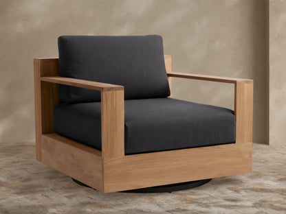 Bal Harbour Outdoor Teak Swivel Chair