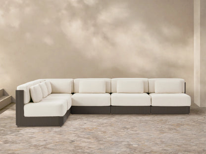 Beaumont Outdoor Aluminum Six-Piece Sectional
