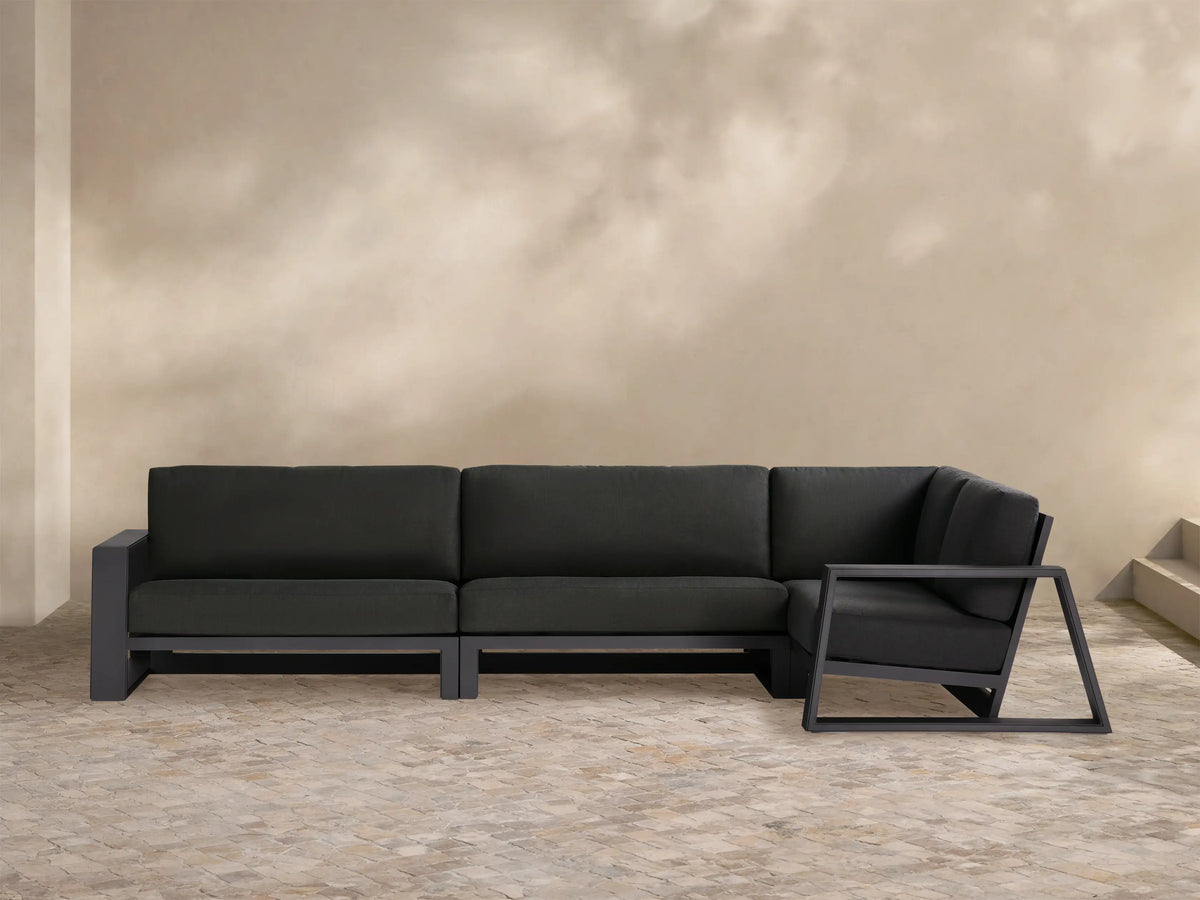 Canyon Outdoor Aluminum Three-Piece Sectional