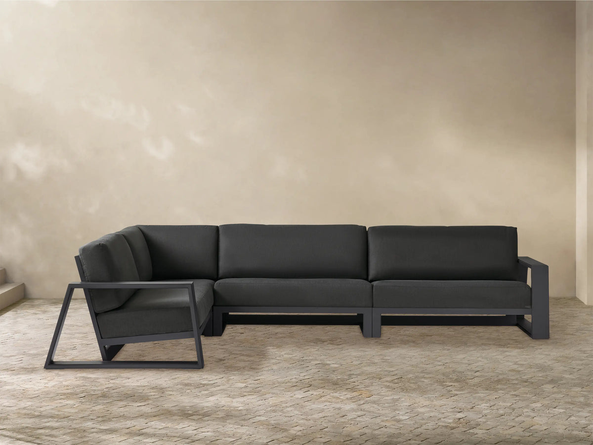 Canyon Outdoor Aluminum Three-Piece Sectional