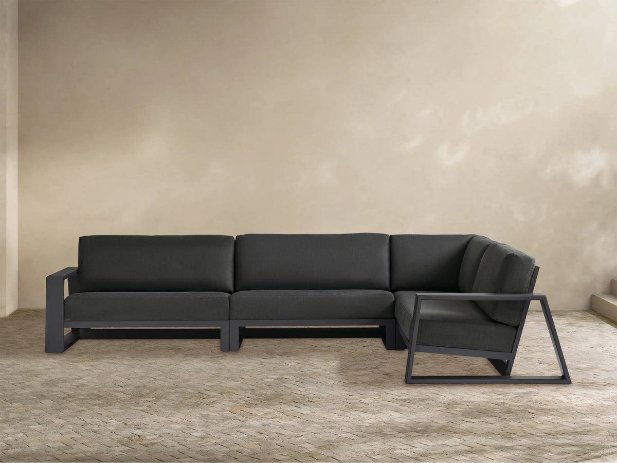 Canyon Outdoor Aluminum Three-Piece Sectional