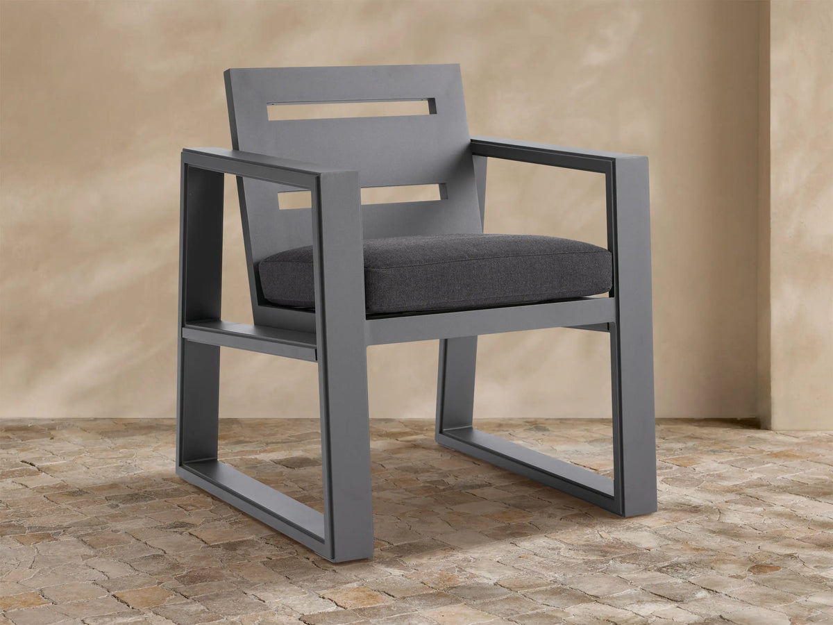 Canyon Outdoor Aluminum Dining Arm Chair
