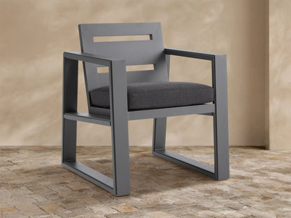 Canyon Outdoor Aluminum Dining Arm Chair