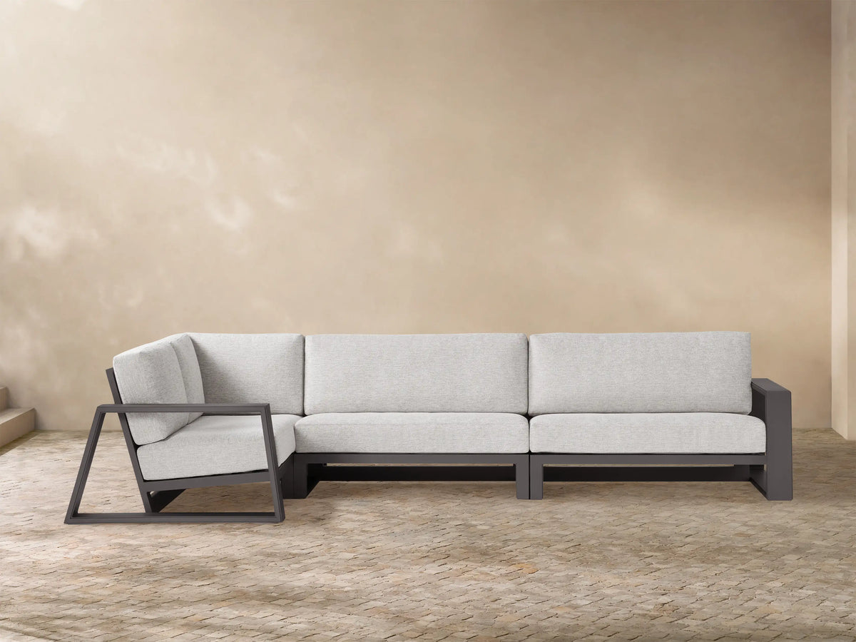 Canyon Outdoor Aluminum Three-Piece Sectional