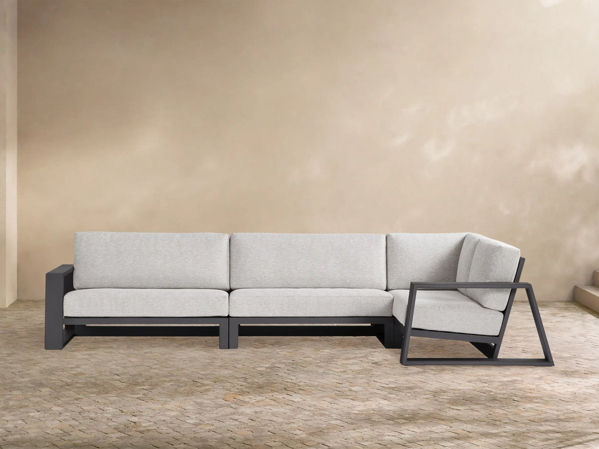 Canyon Outdoor Aluminum Three-Piece Sectional
