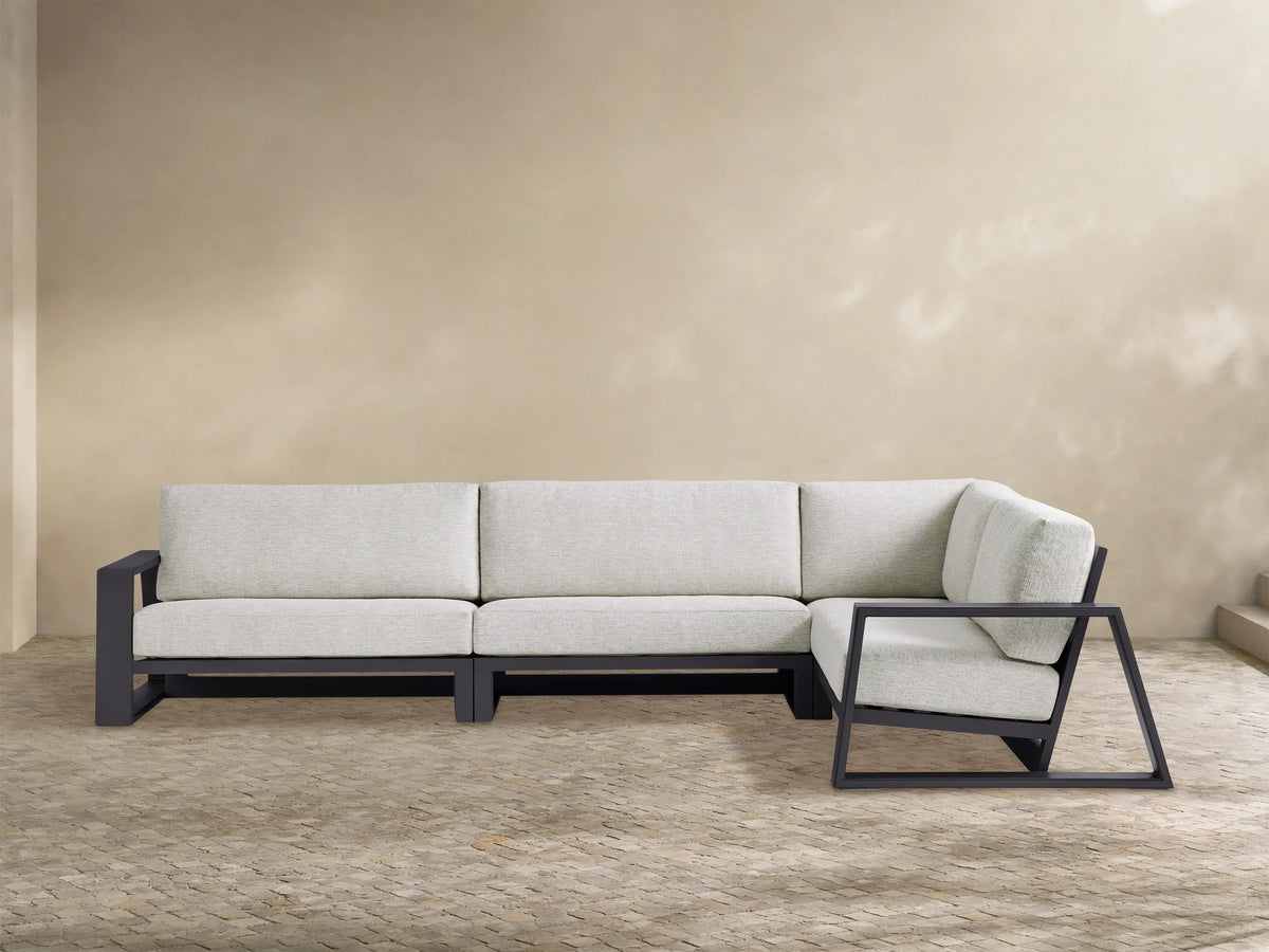 Canyon Outdoor Aluminum Three-Piece Sectional