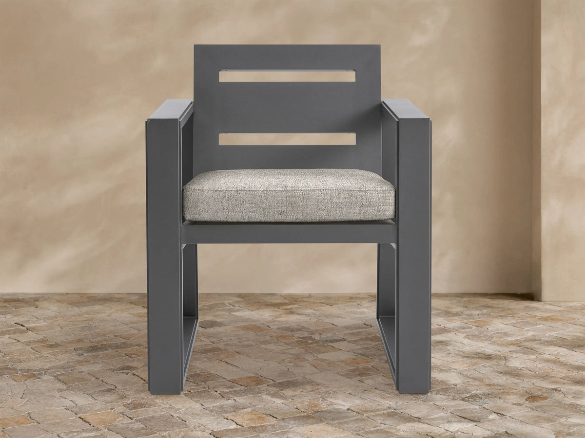 Canyon Outdoor Aluminum Dining Arm Chair