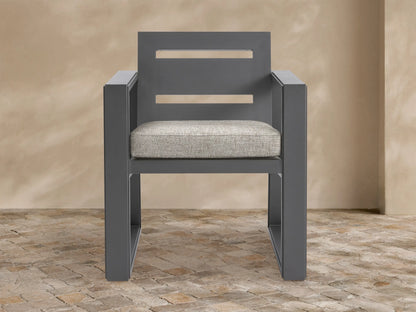 Canyon Outdoor Aluminum Dining Arm Chair