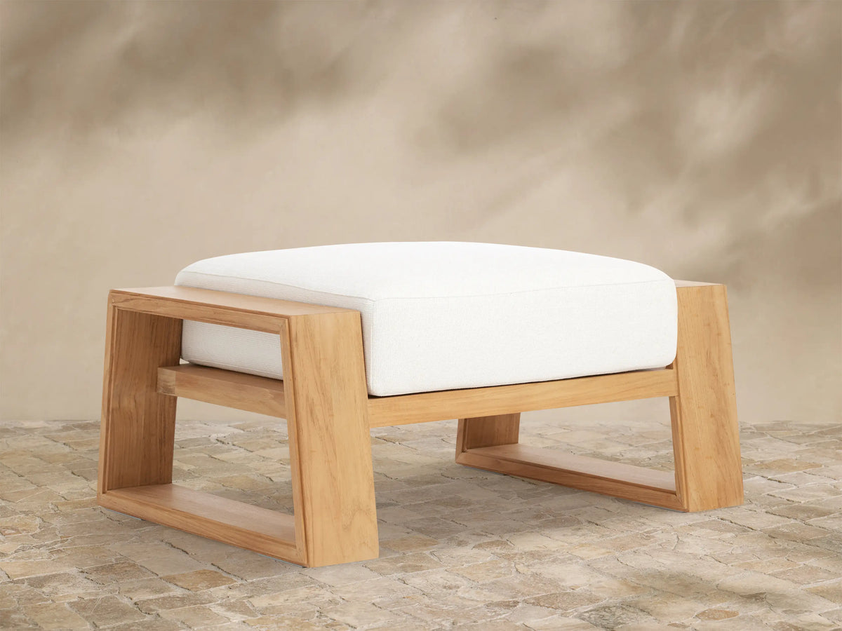 Canyon Outdoor Teak Ottoman