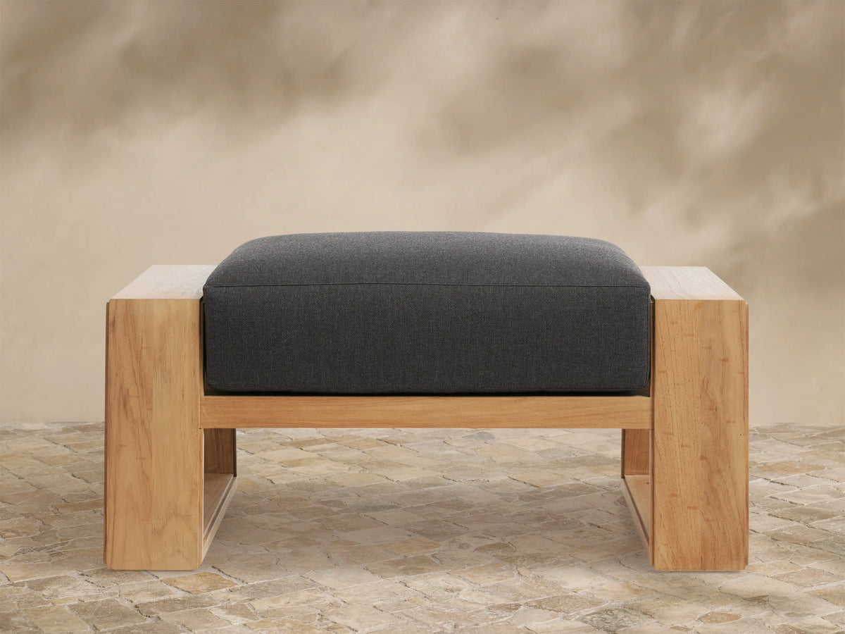Canyon Outdoor Teak Ottoman