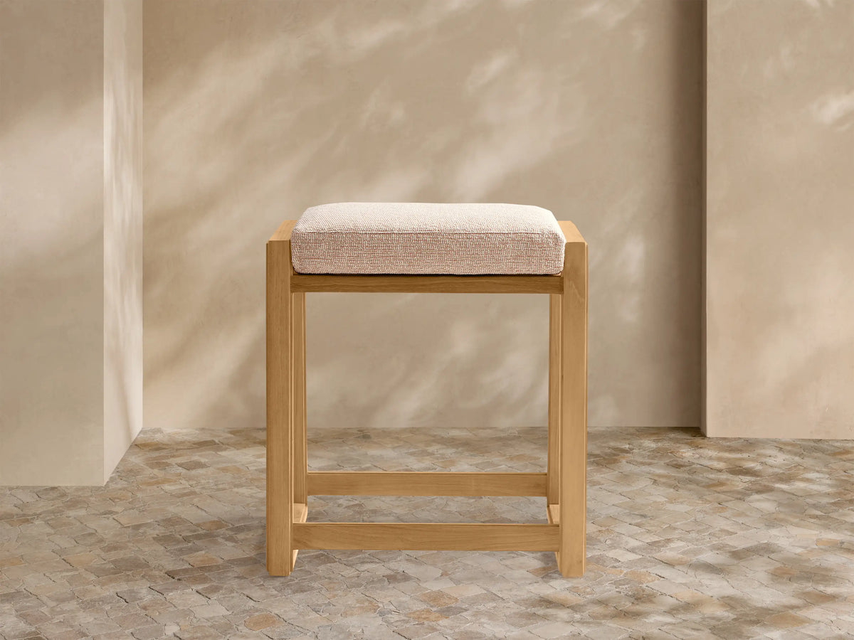 Canyon Outdoor Teak Backless Counter Stool