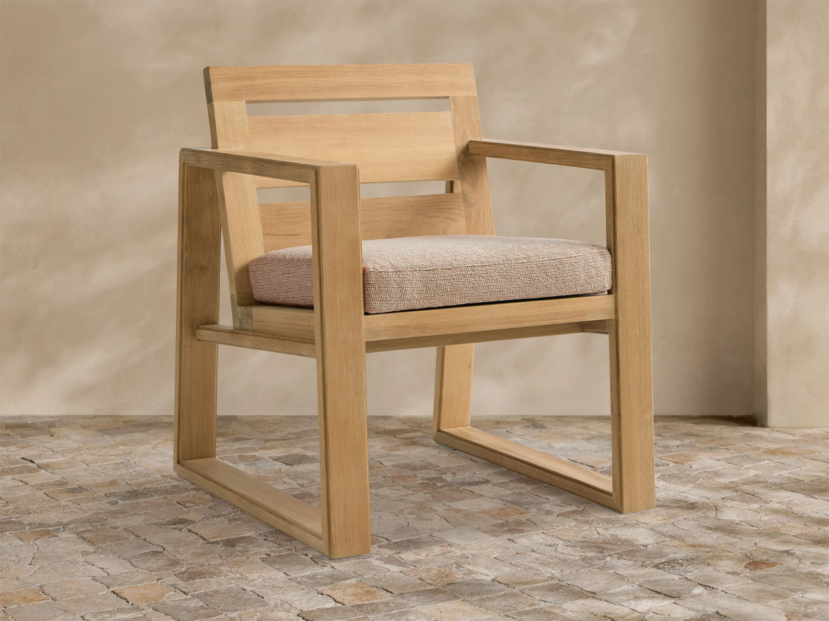 Canyon Outdoor Teak Dining Arm Chair