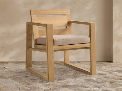 Canyon Outdoor Teak Dining Arm Chair