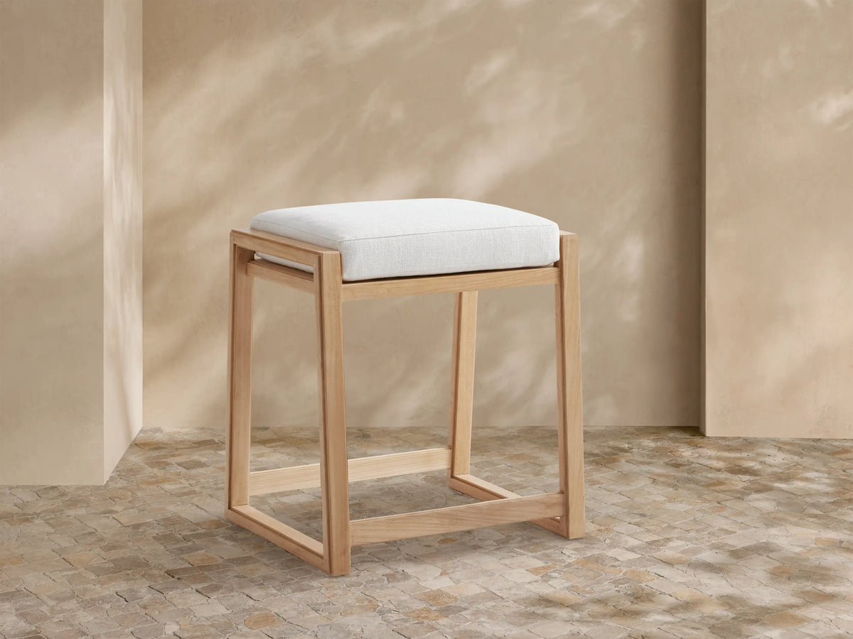 Canyon Outdoor Teak Backless Counter Stool