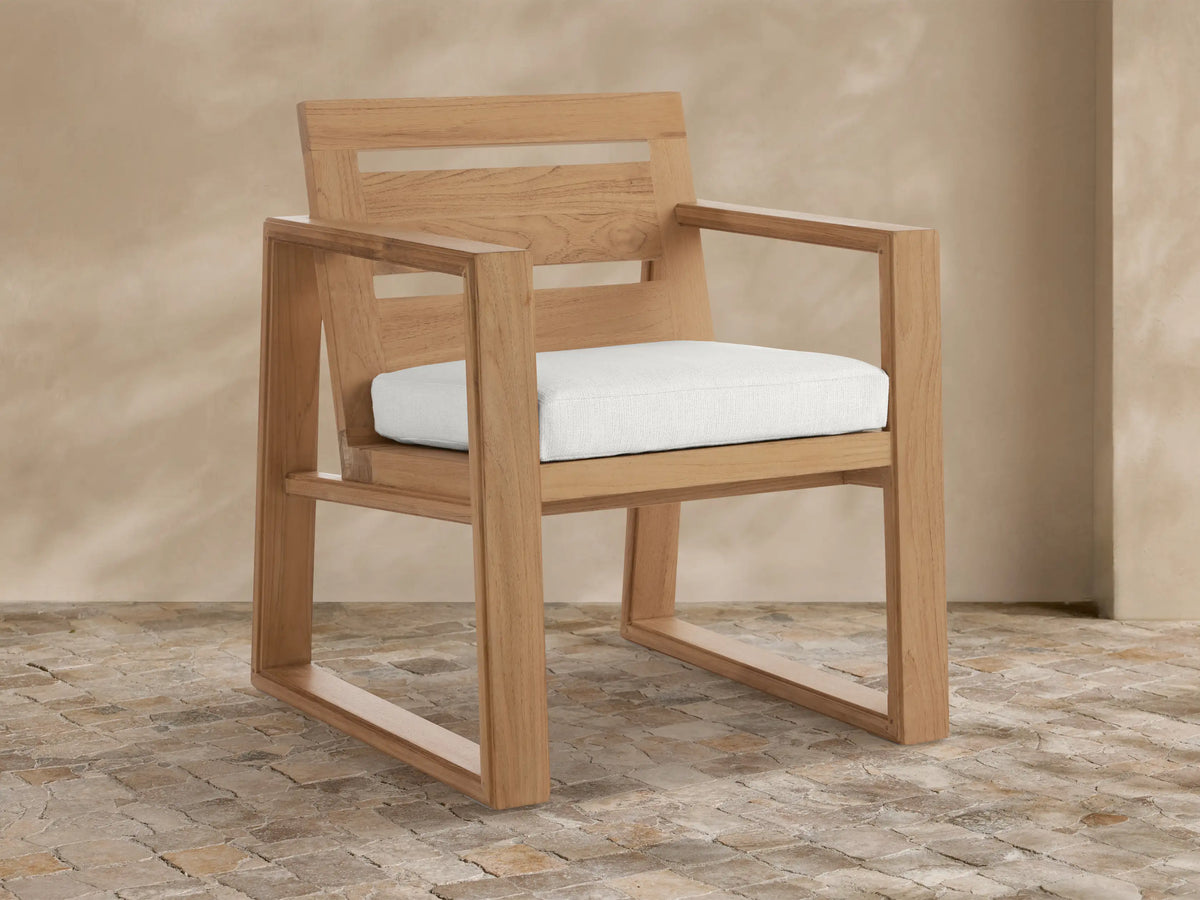 Canyon Outdoor Teak Dining Arm Chair