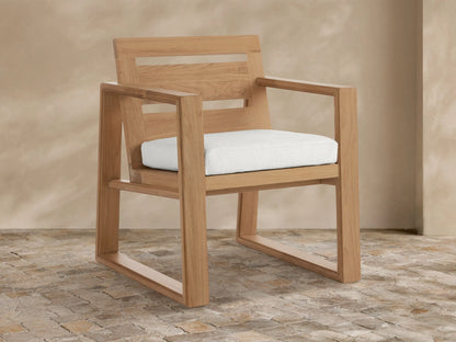 Canyon Outdoor Teak Dining Arm Chair