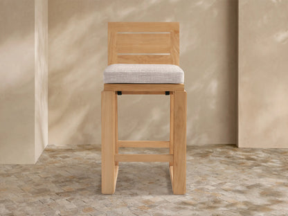 Canyon Outdoor Teak Backless Barstool