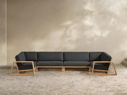 Canyon Outdoor Teak Four-Piece Sectional