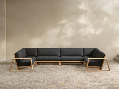 Canyon Outdoor Teak Four-Piece Sectional