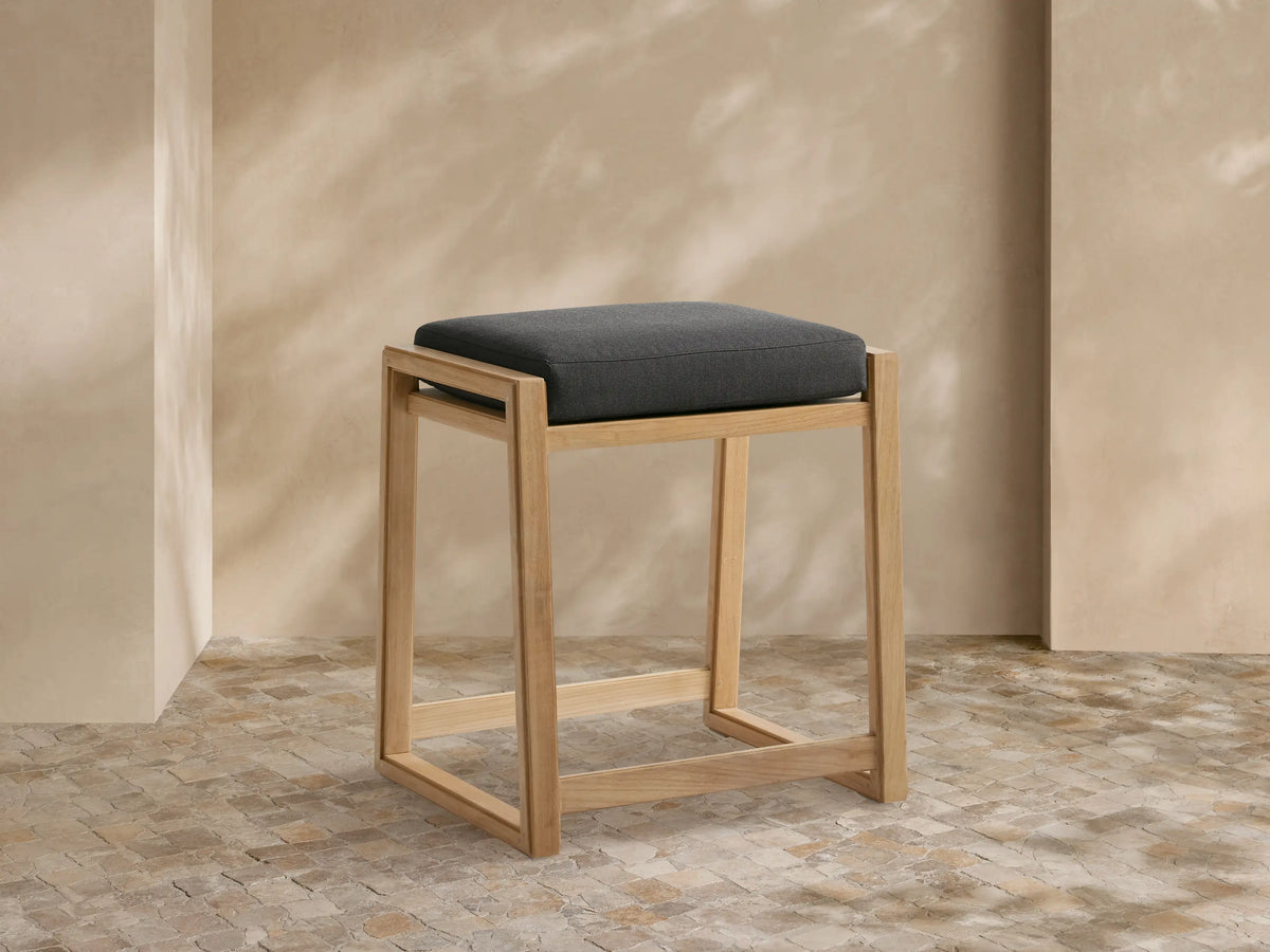 Canyon Outdoor Teak Backless Counter Stool
