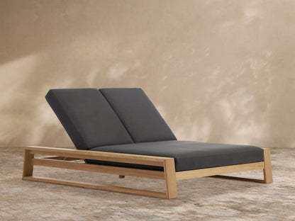 Canyon Outdoor Teak Double Chaise
