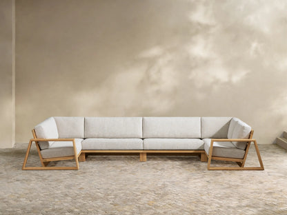 Canyon Outdoor Teak Four-Piece Sectional