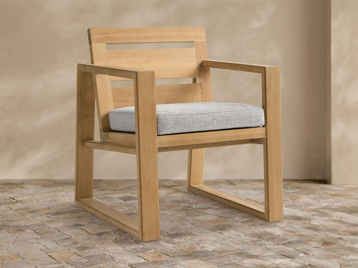 Canyon Outdoor Teak Dining Arm Chair