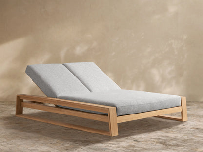 Canyon Outdoor Teak Double Chaise