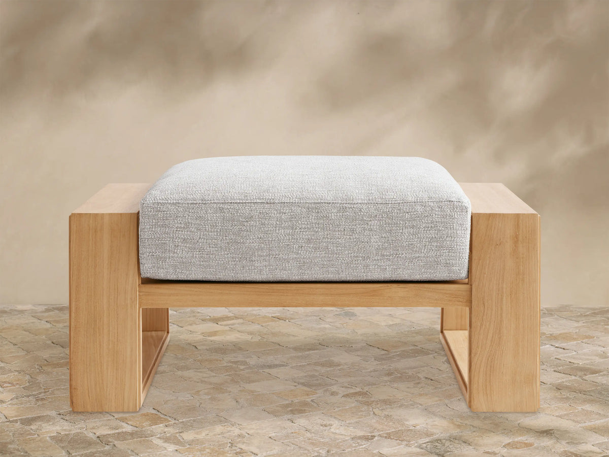 Canyon Outdoor Teak Ottoman