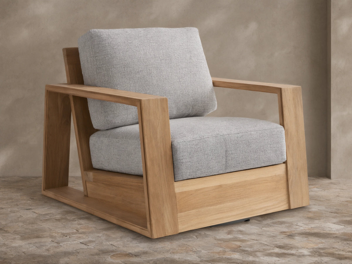 Canyon Outdoor Teak Swivel Chair
