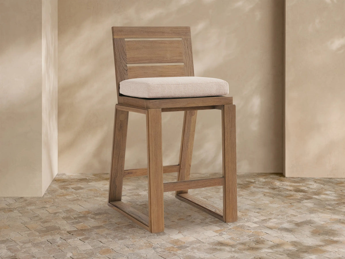 Canyon Outdoor Teak Barstool