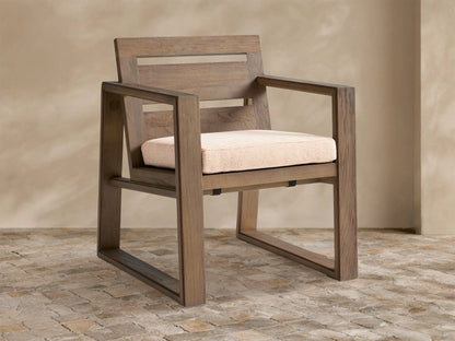 Canyon Outdoor Teak Dining Arm Chair