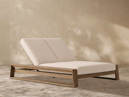 Canyon Outdoor Teak Double Chaise