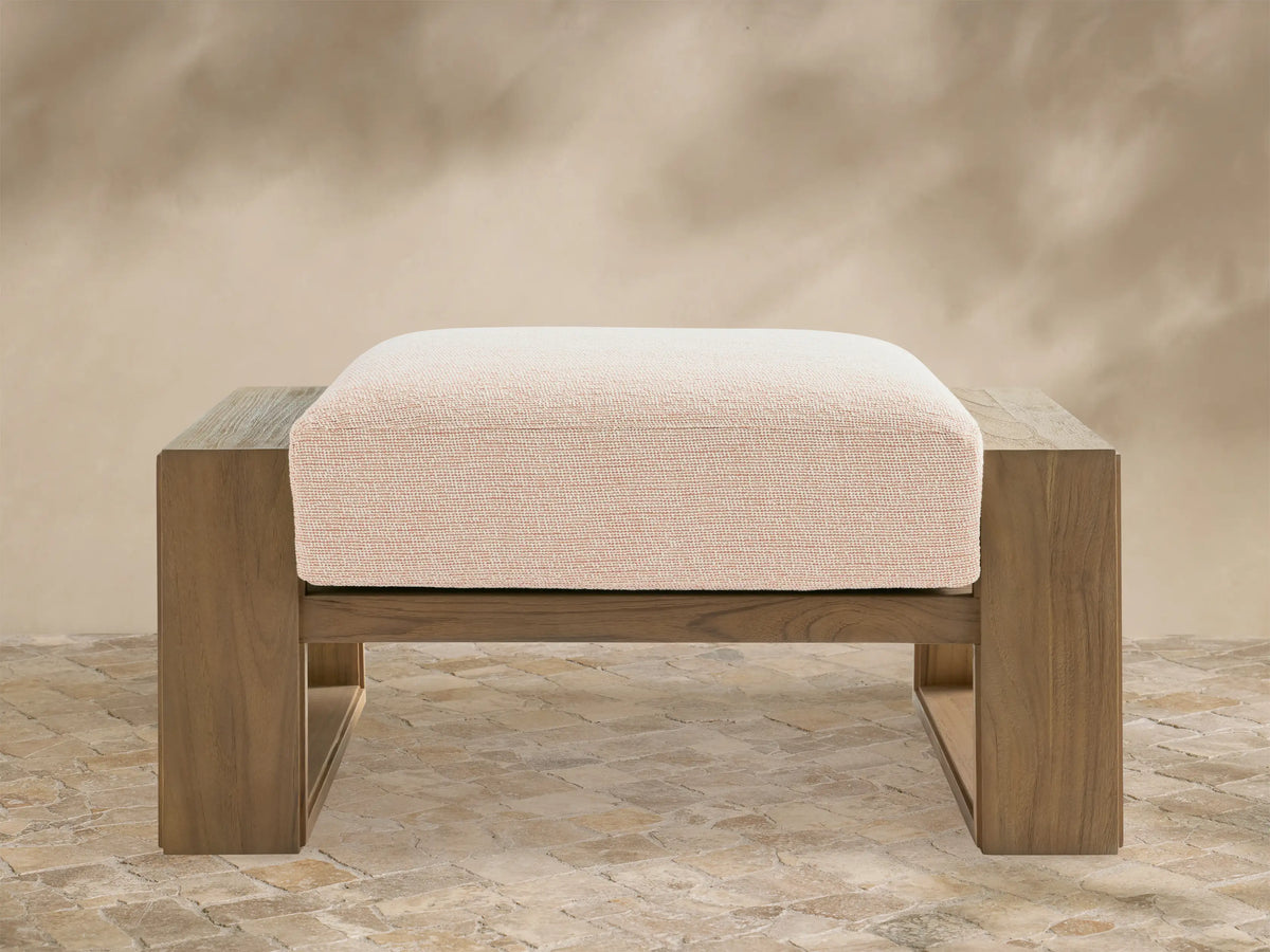 Canyon Outdoor Teak Ottoman