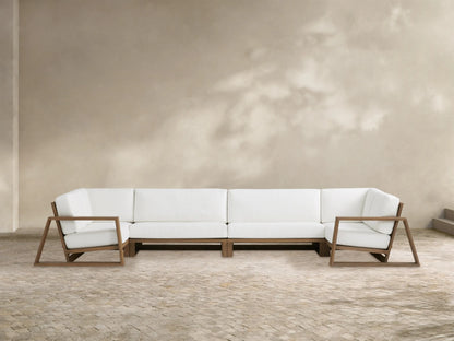 Canyon Outdoor Teak Four-Piece Sectional