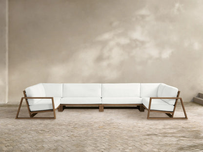 Canyon Outdoor Teak Four-Piece Sectional