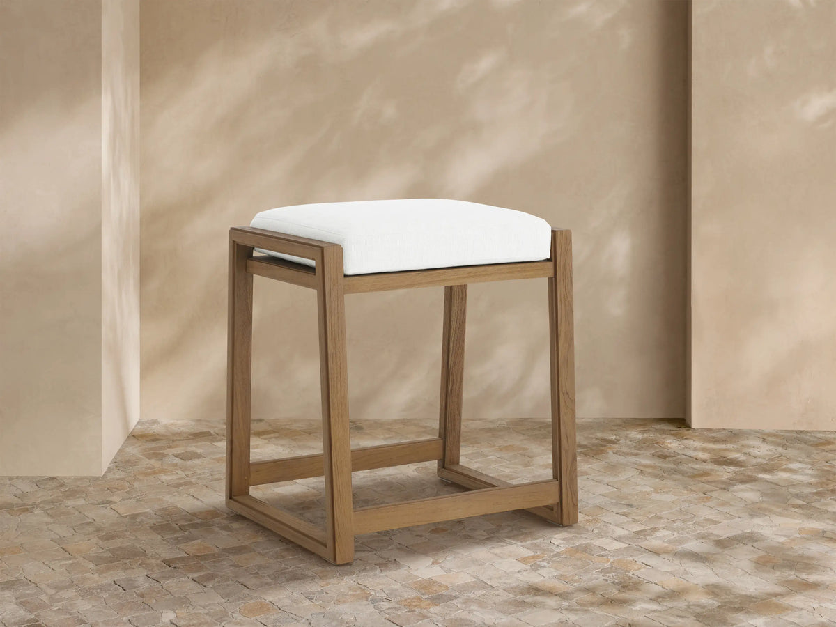 Canyon Outdoor Teak Backless Counter Stool