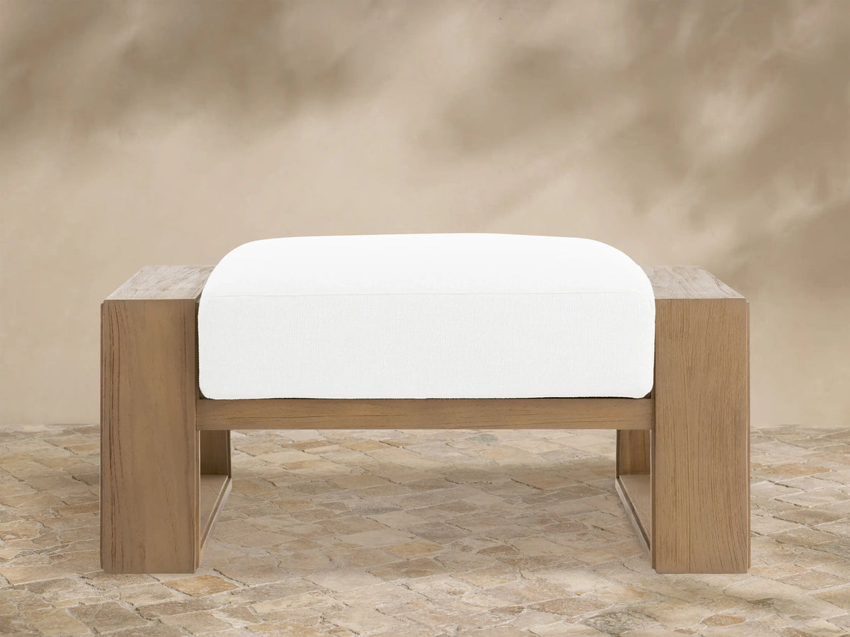 Canyon Outdoor Teak Ottoman